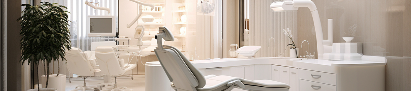 Dental treatment chair in dental office in Arleta